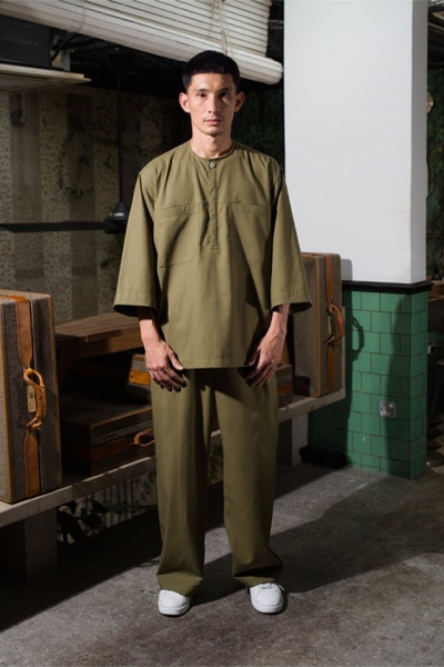 Kamara Kurta Set , Olive Green